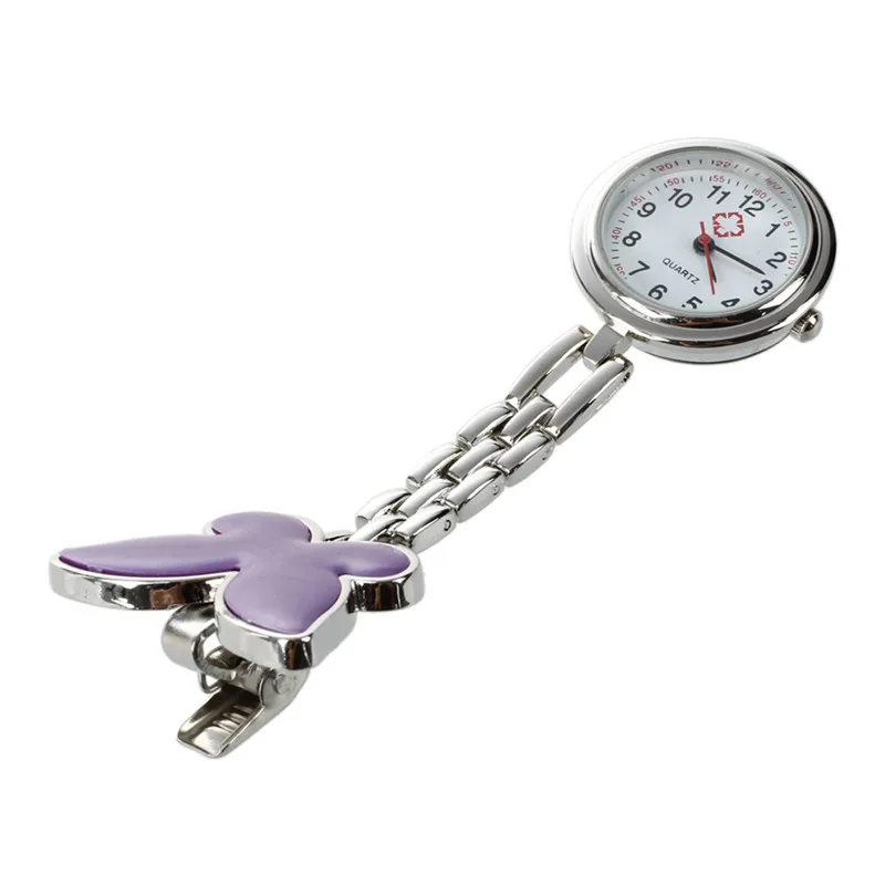 

pocket watch - Nurses Wacht Heart rate monitor pocket watch Quartz Butterfly Theme