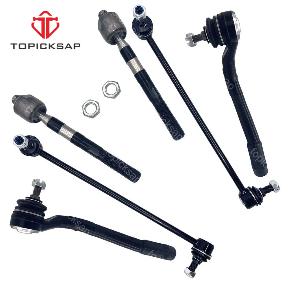 TOPICKSAP 6pcs Front Stabilizer Sway Bar Tie Rod Ends Kits for Hyundai Sonata Kia Optima 2011 - 2012 577242T500 568203Q000