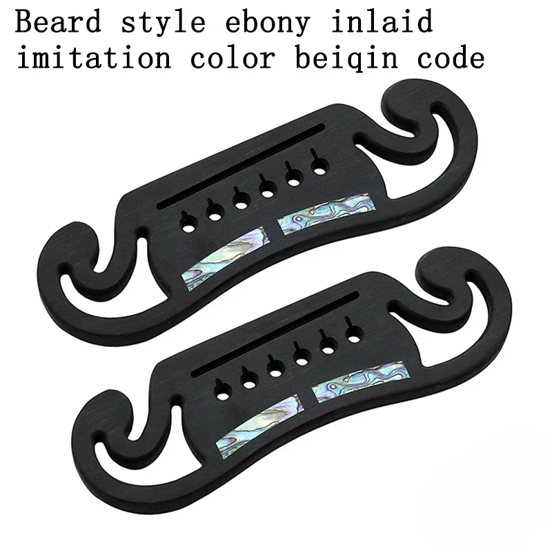 6-String Acoustic Guitar Bridge Martin Style Compatible Ebony Rose Wood Wenge Multi-Material Options for Enhanced Playability
