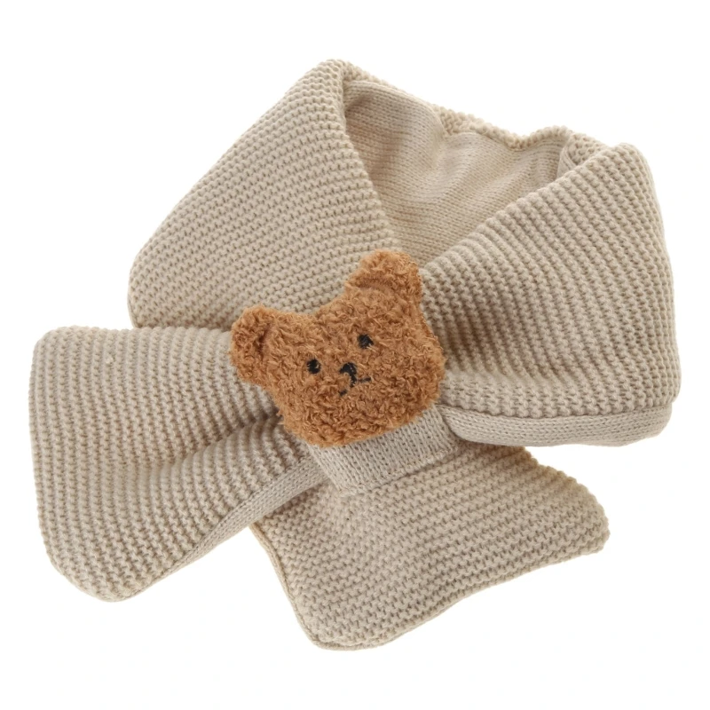 Warm Winter Scarves Bear Scarf Kids Boy Girl Soft Wool Thicken Neck Cover