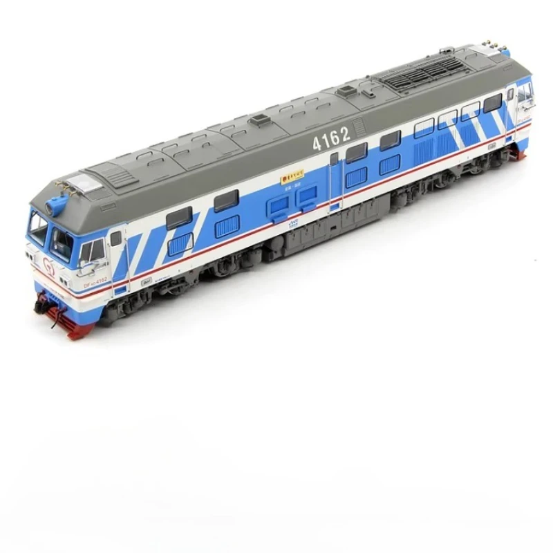รถไฟของเล่น HO Type 1/87 รถไฟจีน Dongfeng DF4D ดีเซล 4162 อัลลอย สีน้ำเงินและขาว โมเดลรถไฟของเล่นเด็กผู้ชาย