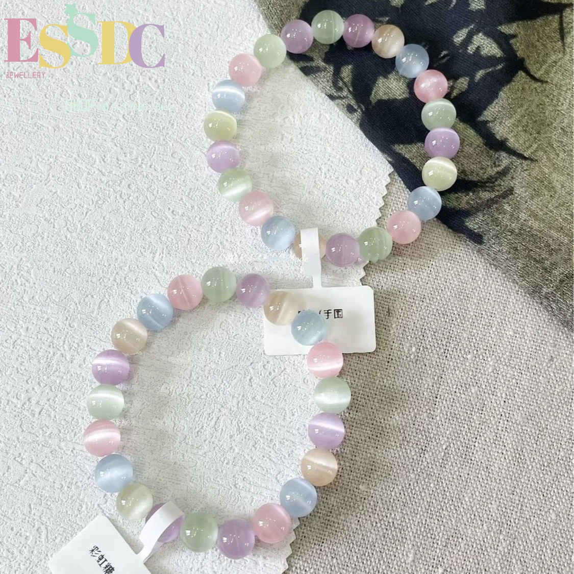 Dream cat's eye stone bracelet ins niche design sweet and fresh fairy style student bestie bracelet best-selling fashion