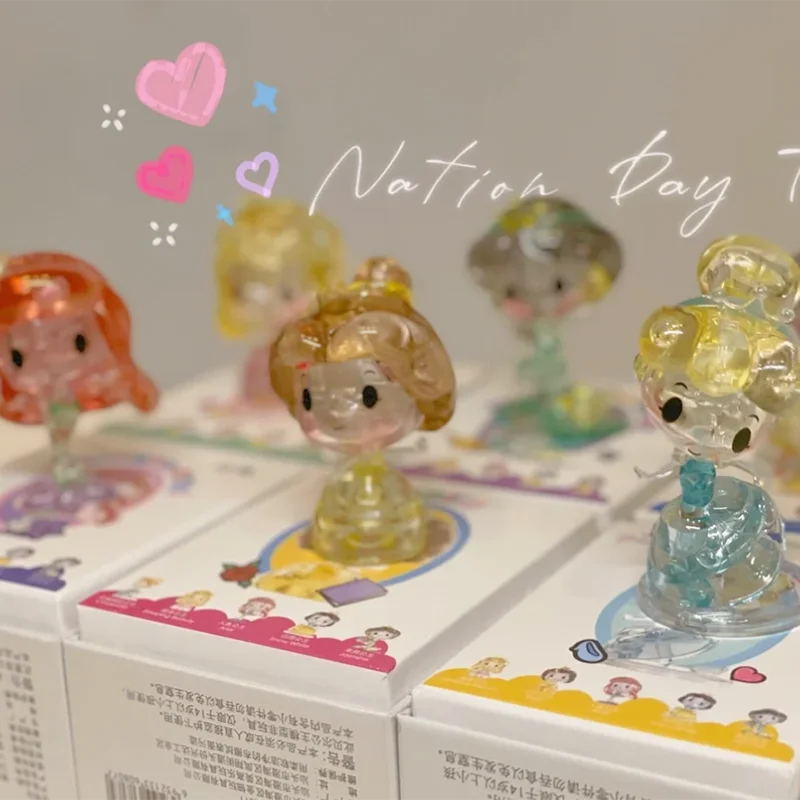 

Crystal Disney Princess Snow White Ariel Model Bell Jasmine Cinderella Crystal Block Figure Collection Model Decor Toy Kid Gift