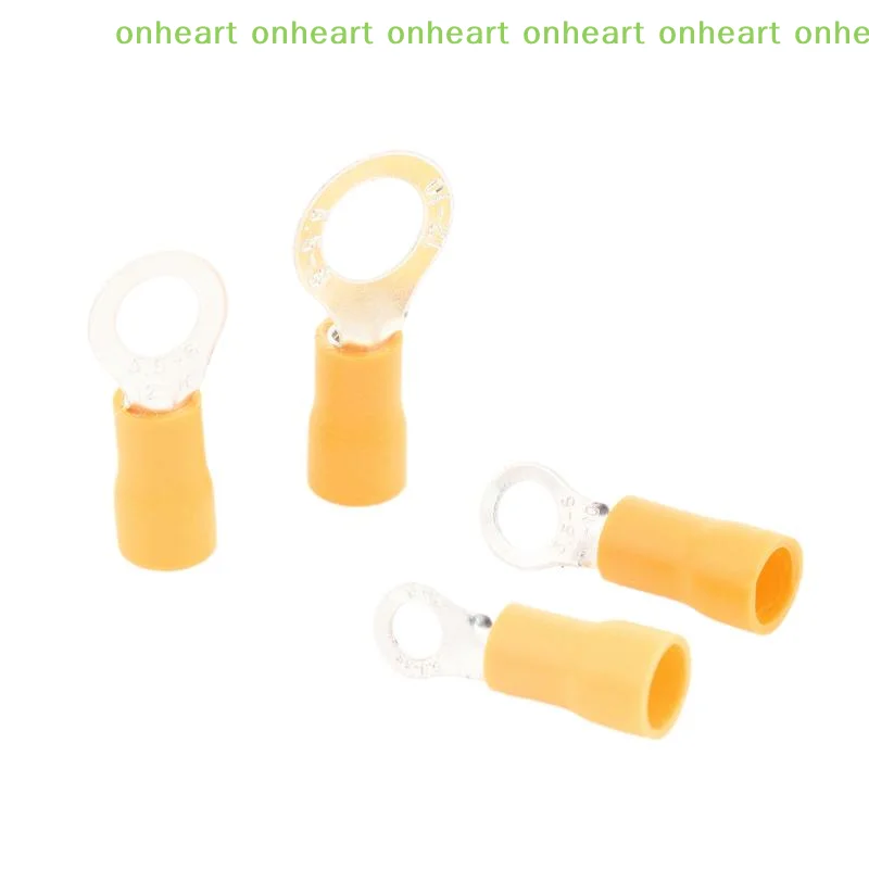 [C]Electrical Ring Crimp Terminals 10/50Pcs RV5.5 M4 M5 M6 M8 Insulated Connectors for Professional Electrician Wiring Work