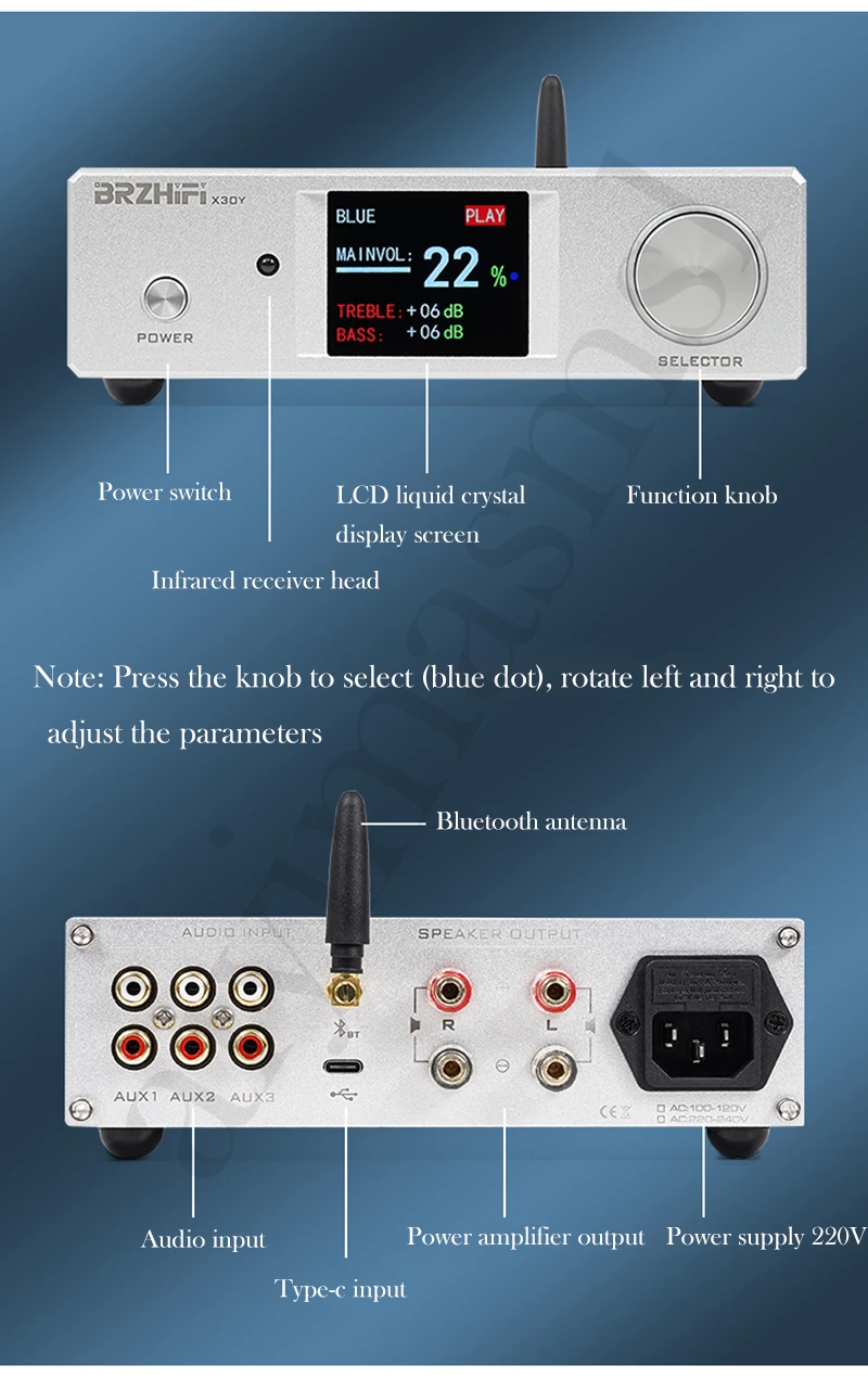 Aiyima smsl neuer x30y tpa3255 hifi verstärker 2,0 stereo 150w fernbedienung ldac decoding 5,1 bluetooth digitaler verstärker audio