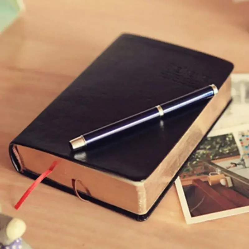 1pc Retro Notebook Journal Diary Sketchbook Leather Cover Thick Blank Pages