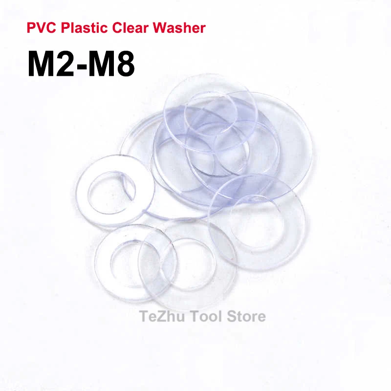 

PVC Thin Plastic Clear Washer Shock-proof And Leak-proof Gasket Insulation Screw M2 M2.5 M3 M3.5 M4 M5 M6 M6.5 M8