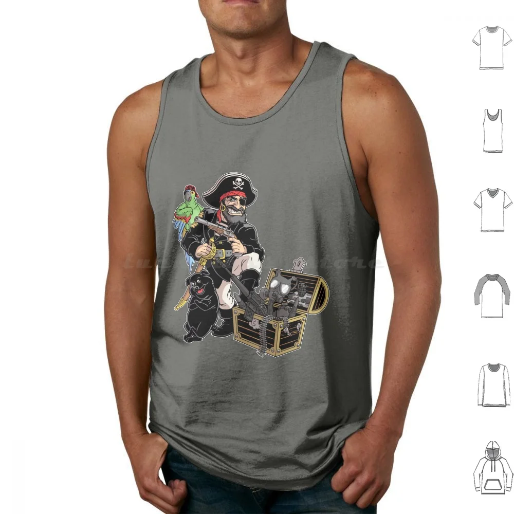 Pirate Jack Tank Tops Print Cotton Pirate Jack Captain Pirates Trader Jacks It S All About The Booty New England