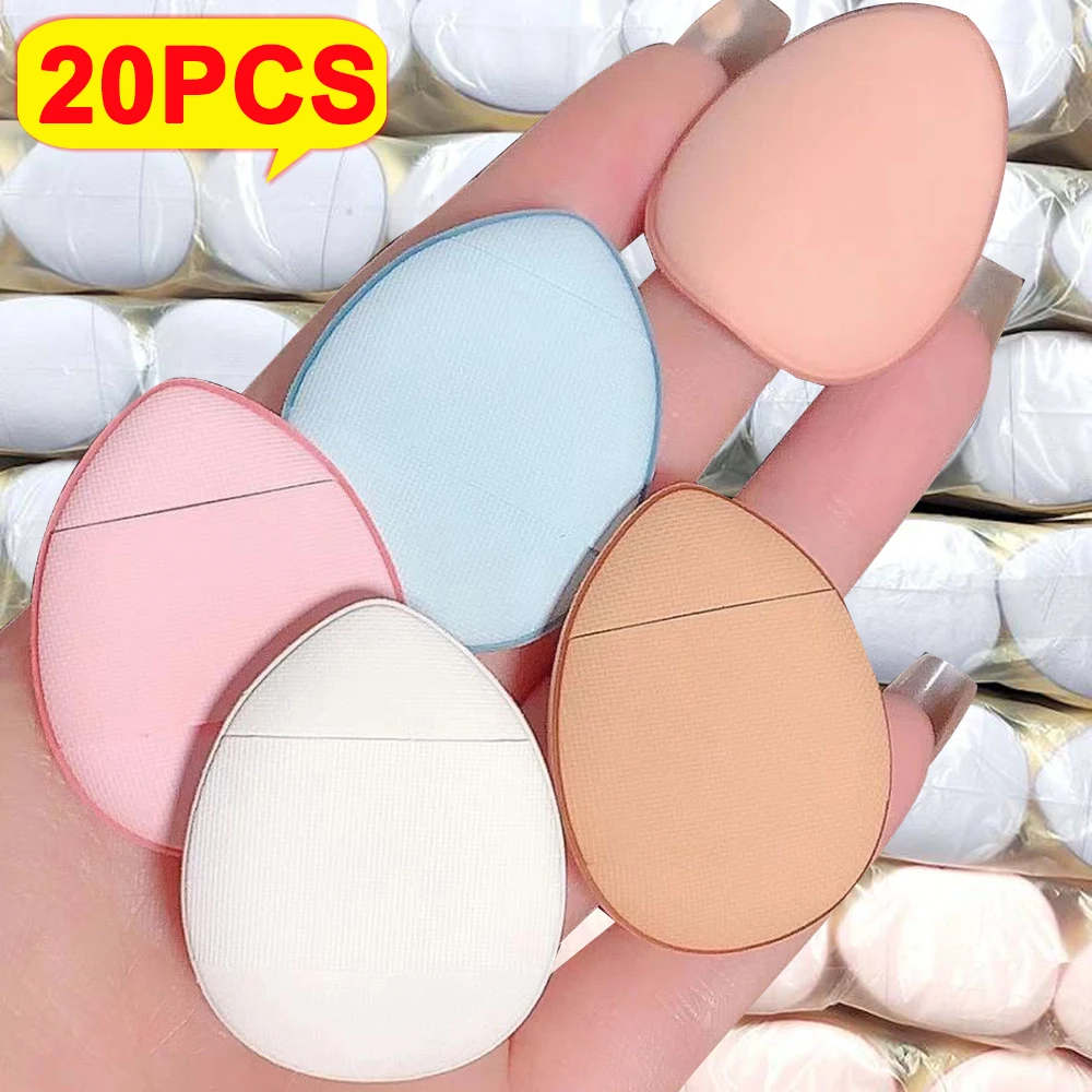 1-20szt Mini Finger Powder Puffs Water Drop-shaped Makeup Puff Kosmetyczne narzędzia do makijażu do podkładu pod oczy Gąbki do korektora