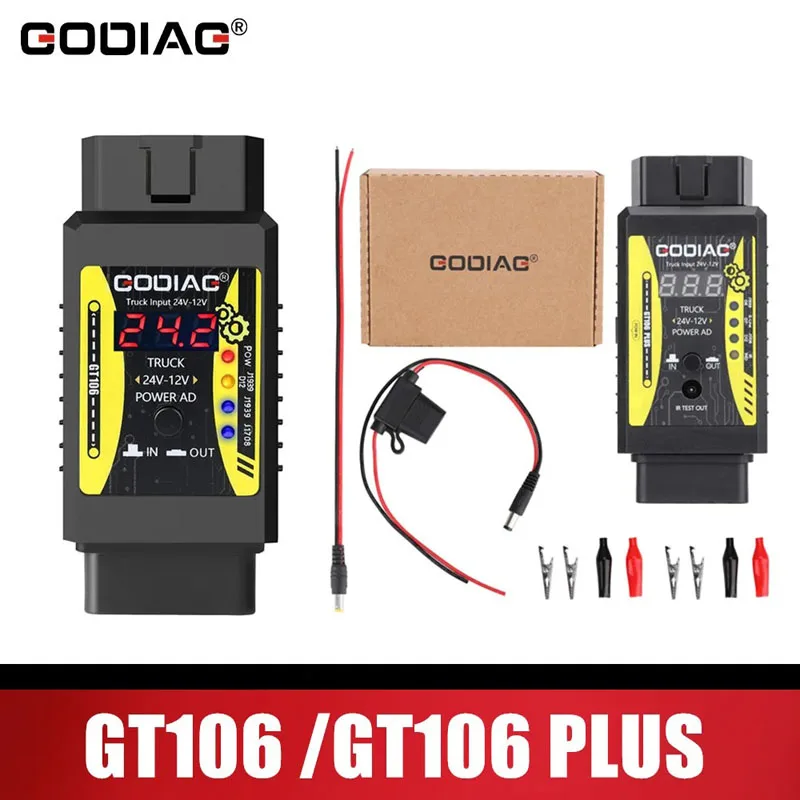 Адаптер GODIAG GT106/GT106 Plus 24В на 12В для тяжелых грузовиков, совместимый с X431 Easydiag/Golo/M-DIAG/IDIAG/ThinkCar/IcarScan/Diagun