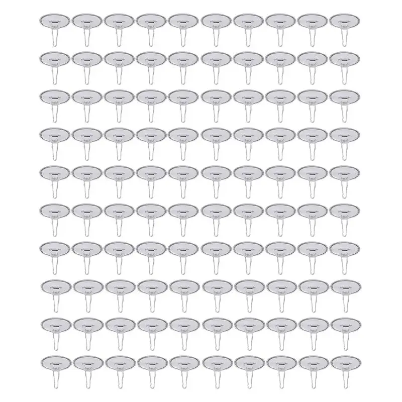 J1UL1N 100Pack Ceiling Hooks Adhesive Removable Wall Hanger, 2Cm Disc Sticky Ceiling Hooks For Festival Wedding Christmas Decor