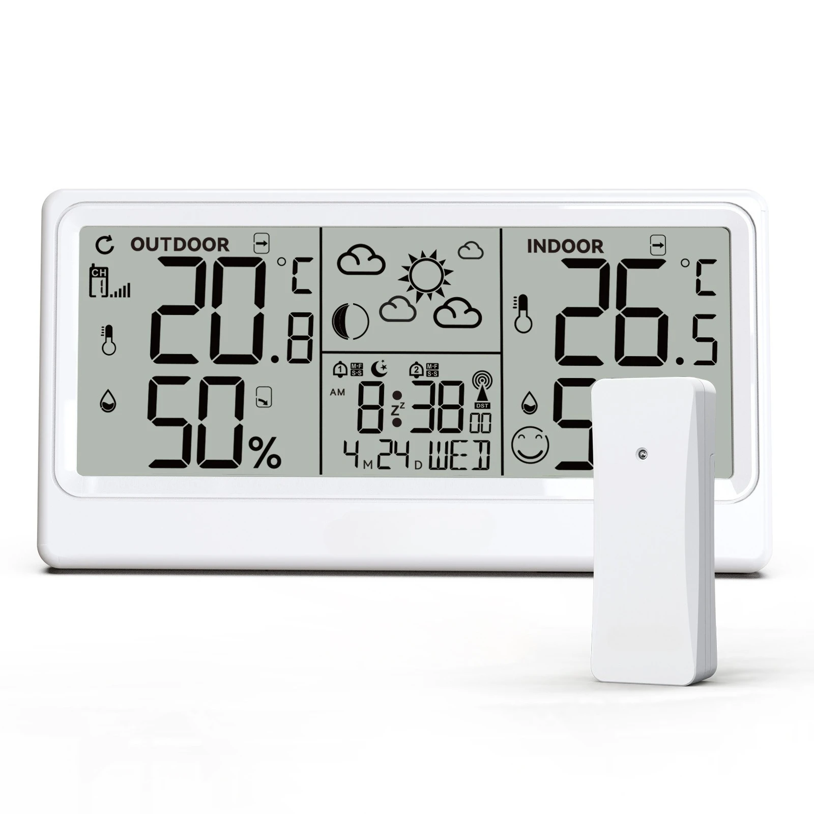 Meteorological Station with Large Screen and Temperature and Humidity Meter