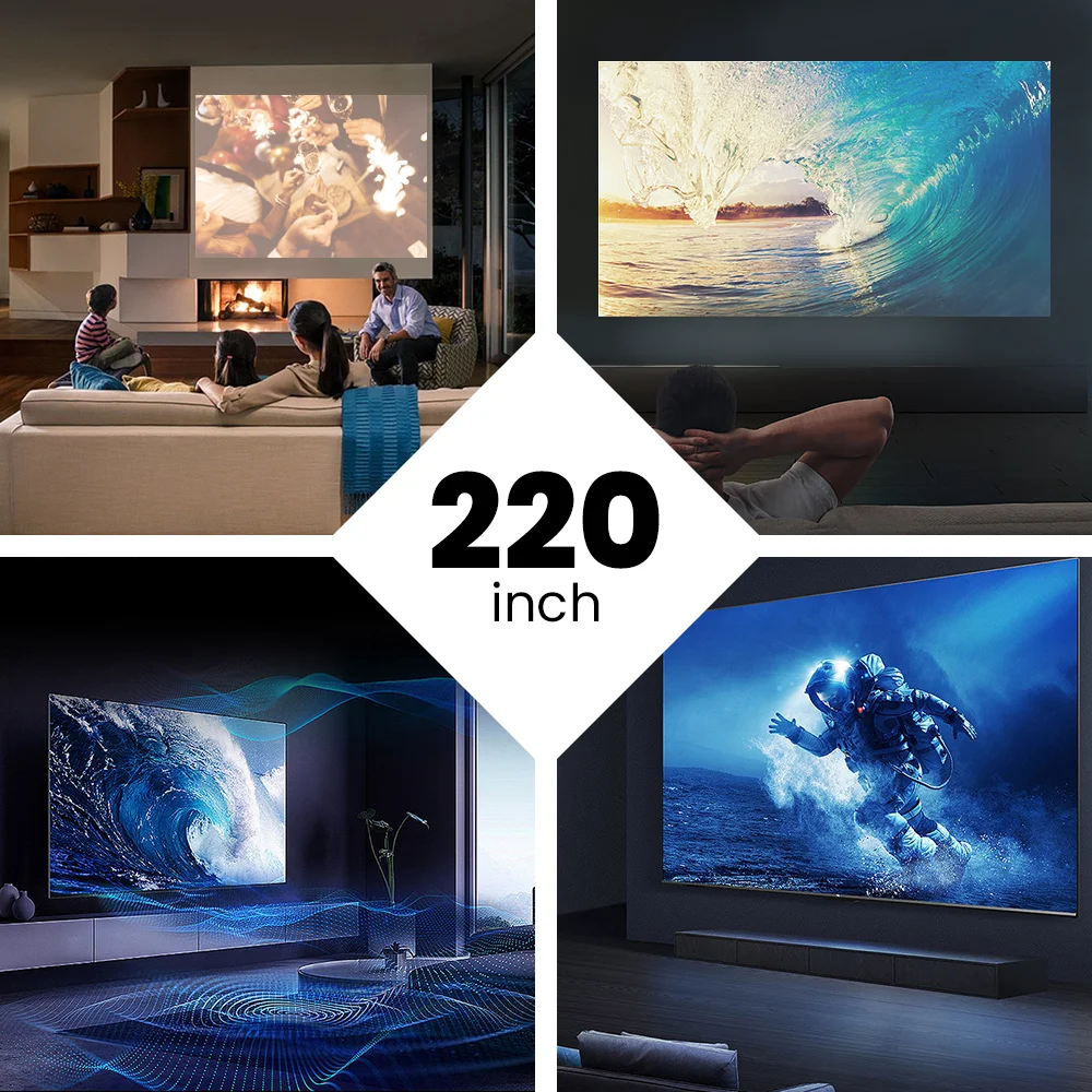 2025 رائجة البيع الشركة المصنعة في الصين 1080P الدقة الأصلية 500 ANSI لومينز بالجملة الذكية Led ضوء التلفزيون الذكية LCD Sc