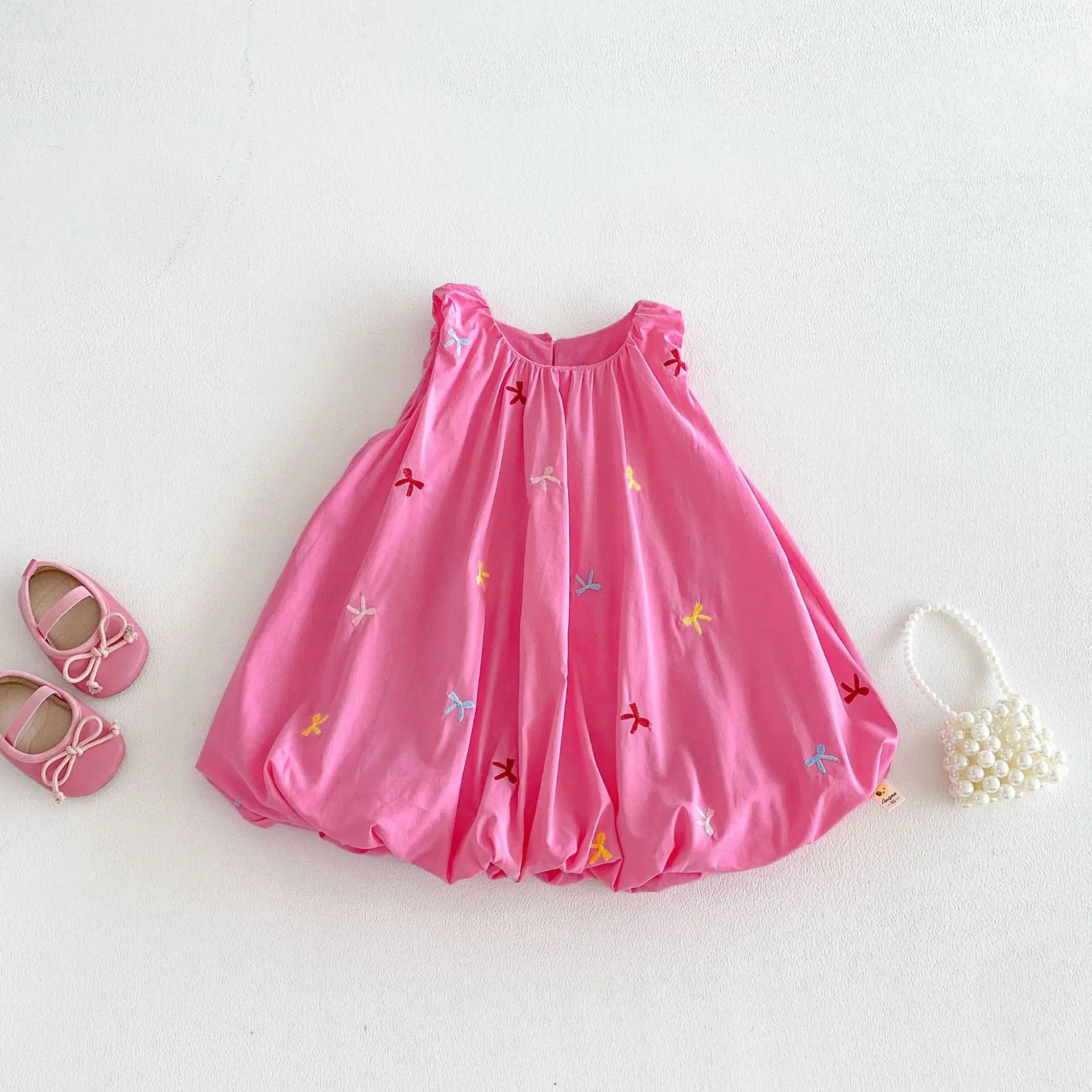 children's-clothing-girls'-skirts-birthday-and-first-year-dresses-baby-embroidered-bow-flower-robes-summer-dresses
