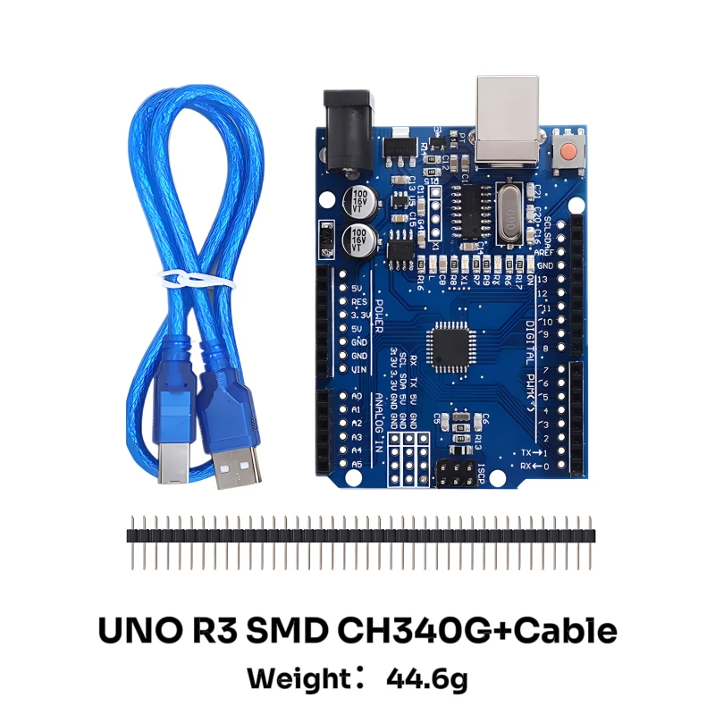 UNO R3 CH340G+MEGA328P SMD Chip 16Mhz For Arduino UNO R3 Development Board USB CABLE ATEGA328P One Set