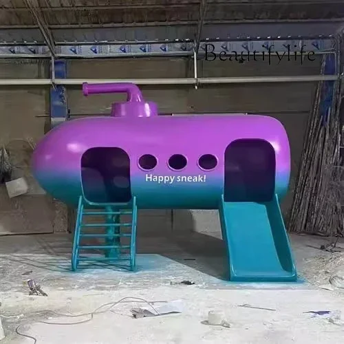 

NNCustomization Slide FRP Sculpture Shopping Mall Amusement Park Facilities Decoration Park Floor Ornament
