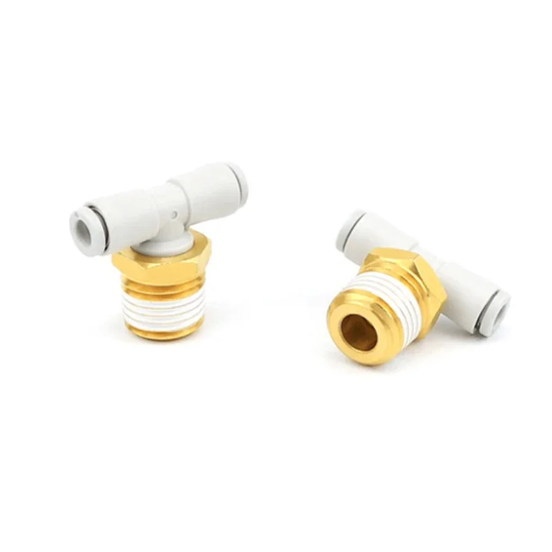 30PCS Pneumatic Connector KQ2T Series Trachea Outer Wire T-Type Positive Tee Connector KQ2T04/06/08/10/12-M5/M6/01/02/03/04AS