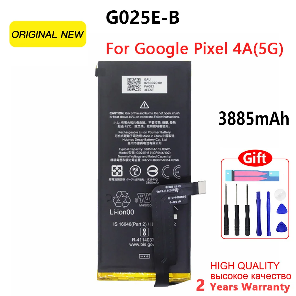 100% 기존 교체 배터리 G020I-B G020J-B G025E-B G025J-B Google Pixel 4 4A XL 4A 5G 배터리 + 도구 추적 번호