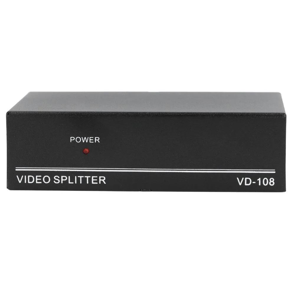 1080p 60Hz 8 Port 1 in 8 Out BNC Video Splitter Plug and Play for US Plug Coaxial Video Distributor AV Video Splitter DVD Player
