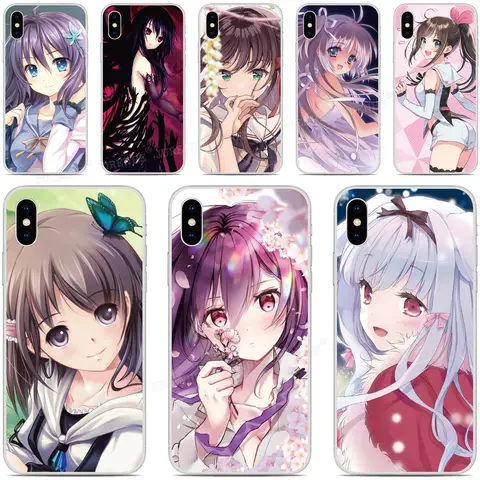 Tampa da menina do anime para a asa do LG, caixa de veludo do telefone, ThinQ, K22, K50, K51, K52, K61, K62, K8, K9, K10, Q6, Q7, Stylo 4, 5, 6, G6, G7, G8, V40, V50, V60