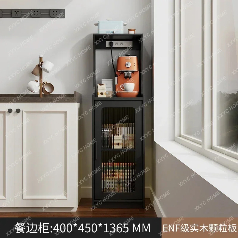 Y Sideboard with Rock Slab Floor-Standing Integrated Socket Modern Minimalist Small Apartment Storage Tea Cabinet