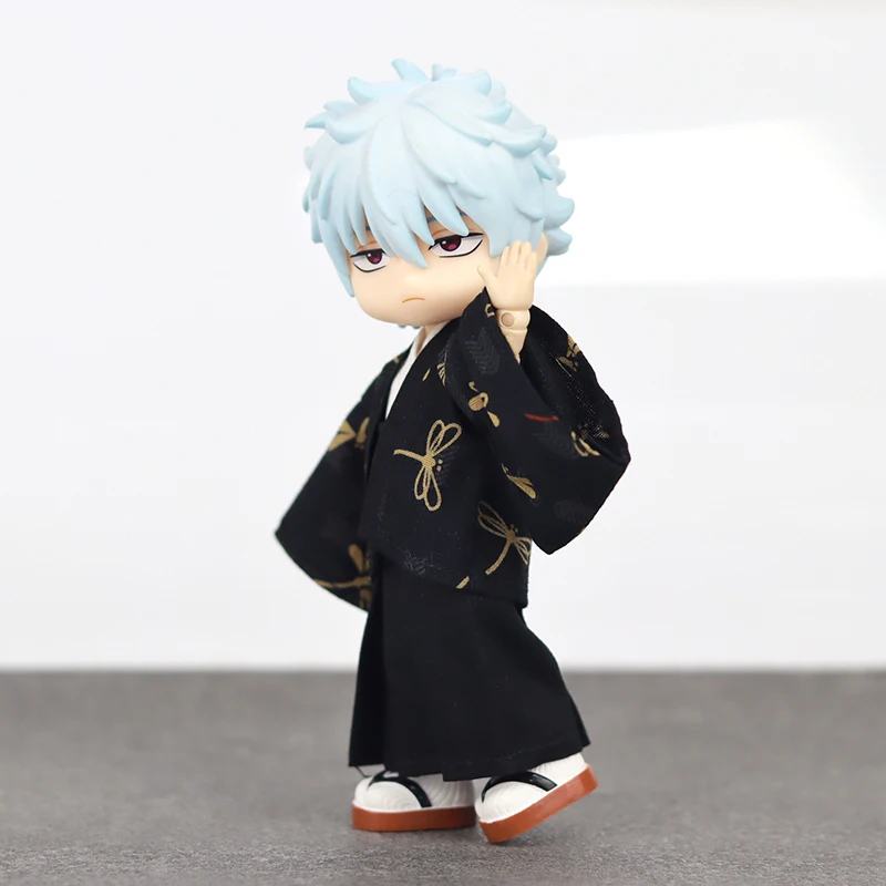 Figurine d'action Gintoki Sakata Kagura Shimura Shinpachi, 10cm, Ob11 1/12, poupée articulée, jouet de Collection en Pvc, modèle jouet cadeau