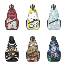 Yorkshire Terrier piccola borsa a tracolla petto tracolla zaino escursionismo viaggio zaini Yorkie cane animale cucciolo borsa Casual