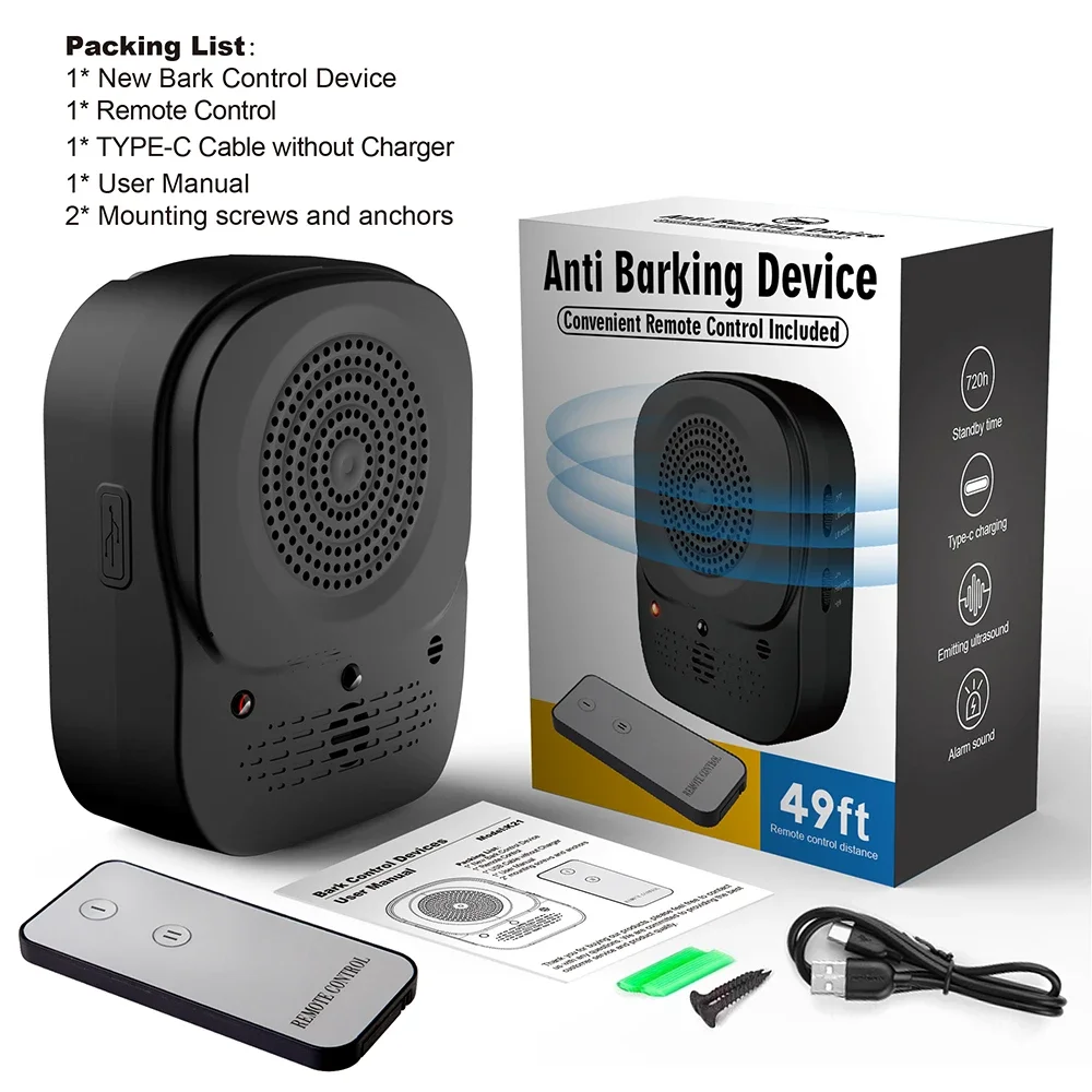 

Портативный ультразвуковой отпугиватель собак, устройства для отпугивания лая собак, перезаряжаемый многофункциональный антишумовый тренажер для домашних животных