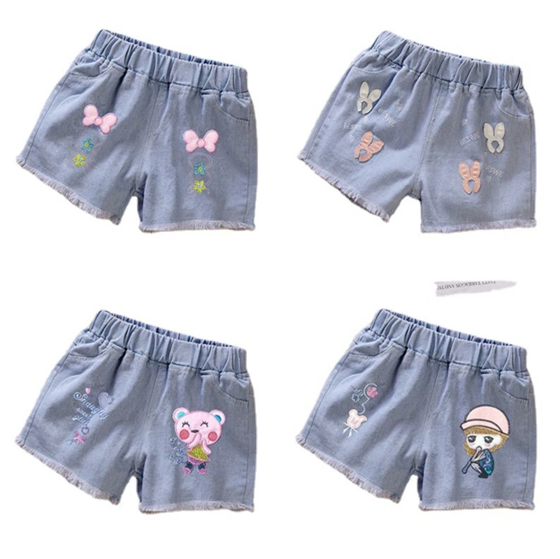 New wear girls' denim shorts summer middle-aged children's baby girls' hot pants wear children's wholesale pants