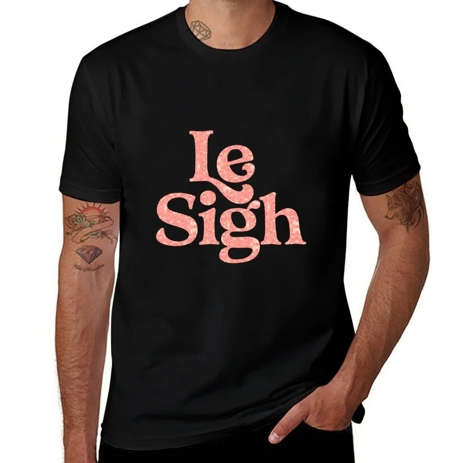 

Le sigh T-Shirt Classic Crew Neck Cotton T-Shirt