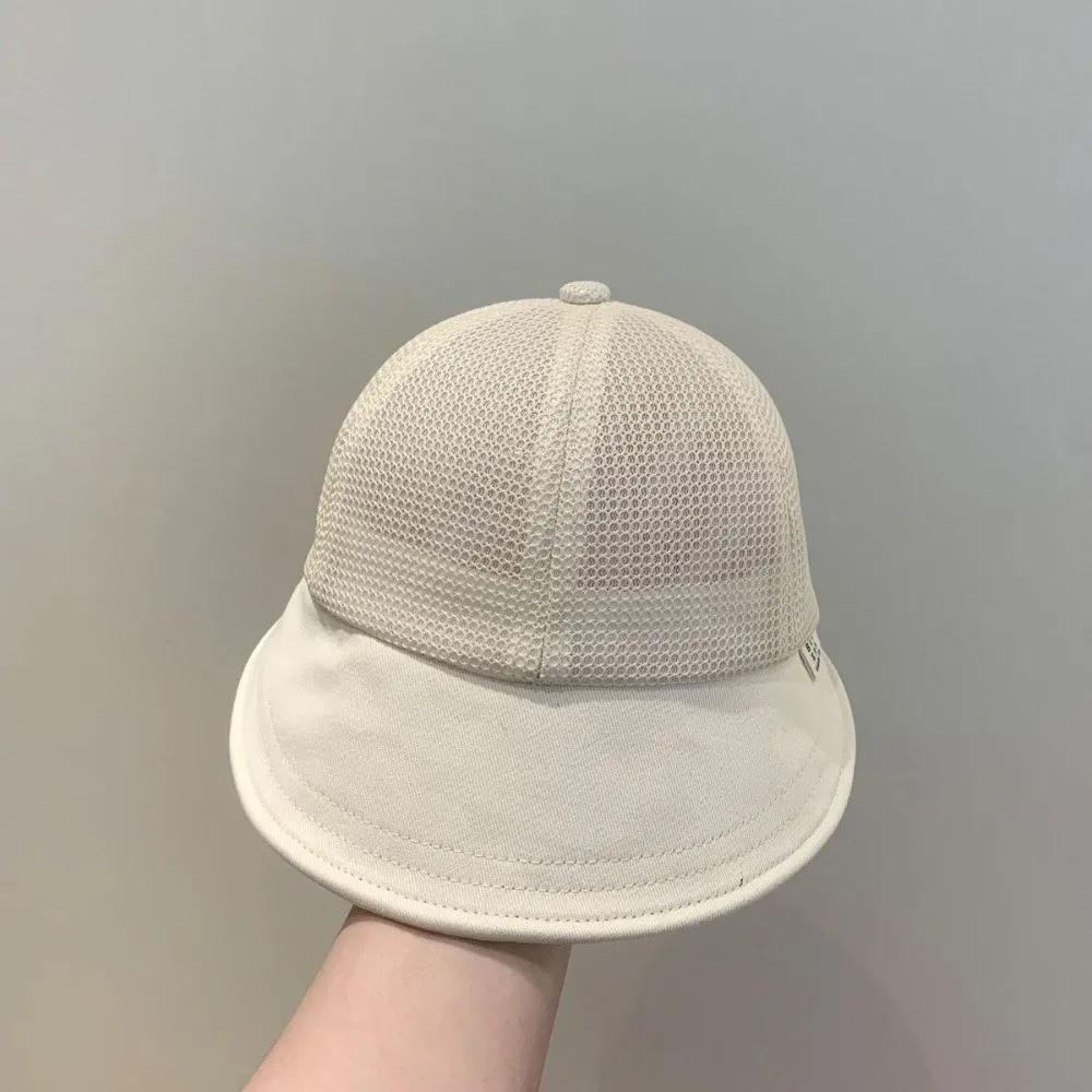 

Fashion Mesh Baby Baseball Cap Adjustable Strap Sun Protection Peaked Visor Cap Breathable Hollow Panama Hat 2-6 Years Old