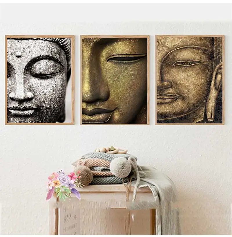 Painting Religious Wall Art Picture For Living Room Bedroom Decoration Posters And Prints No Frame 1 Pieces Buddha Statue Canvas