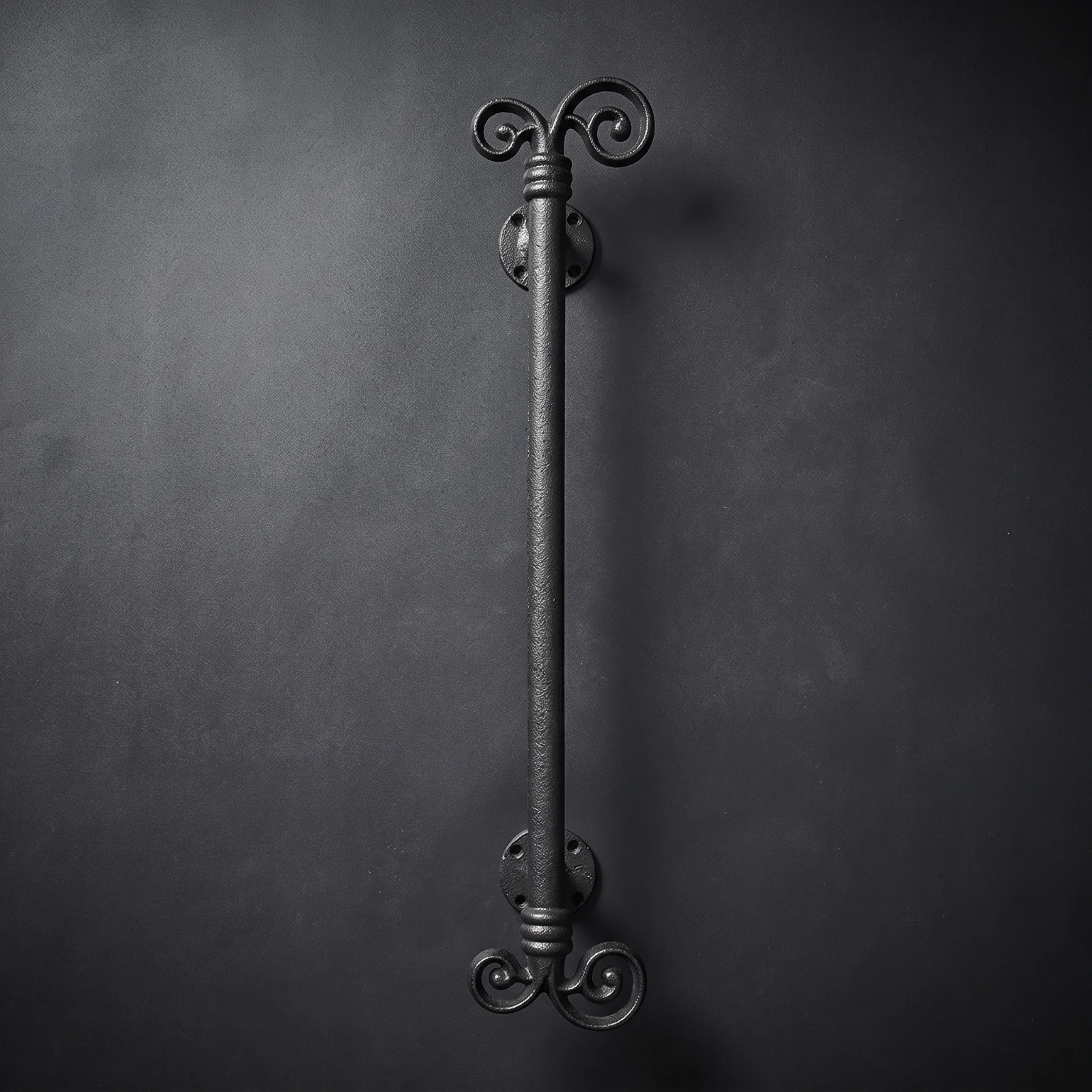 Long Pull Handle Vintage Cast Iron Handle Ornate Solid for Doors, Cabinets