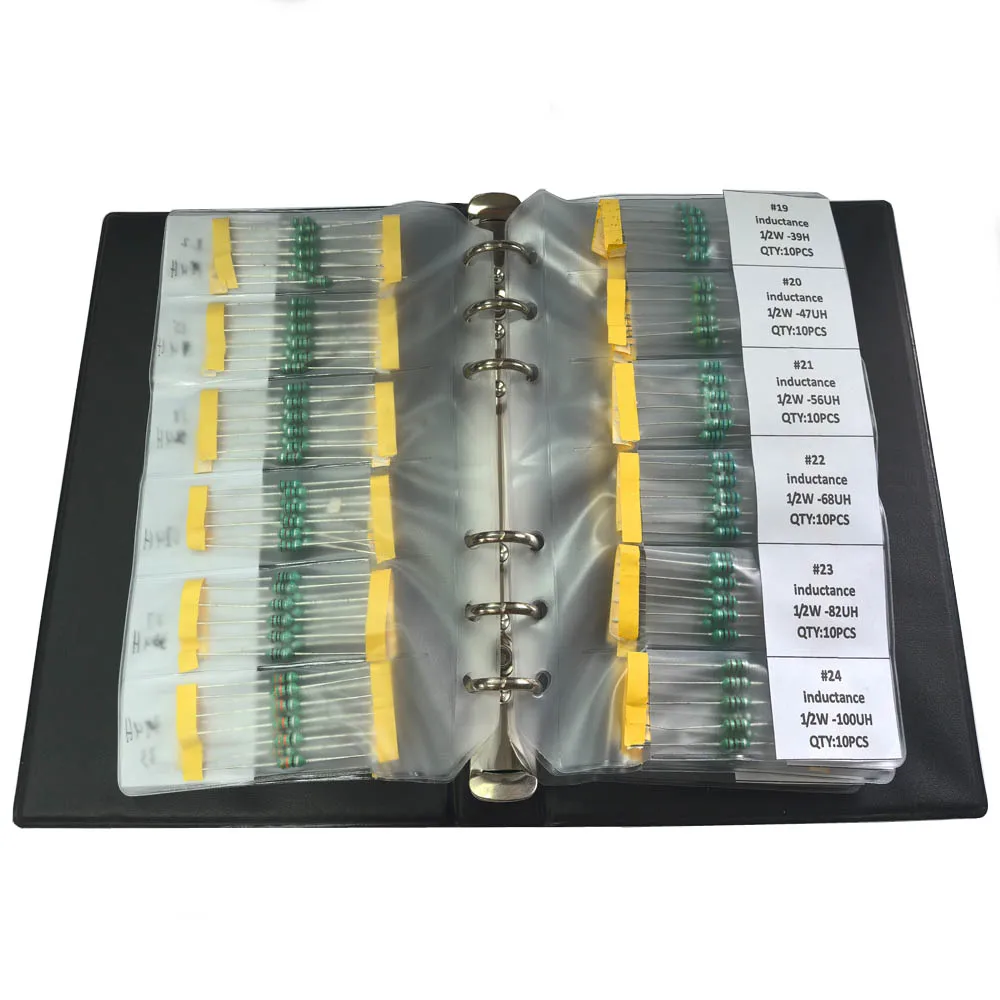 400PCS 1/2W inductor combination kit 0410 0.5W color ring inductor 1UH-4.7MH 40 value * 10 inductor combination samples are avai