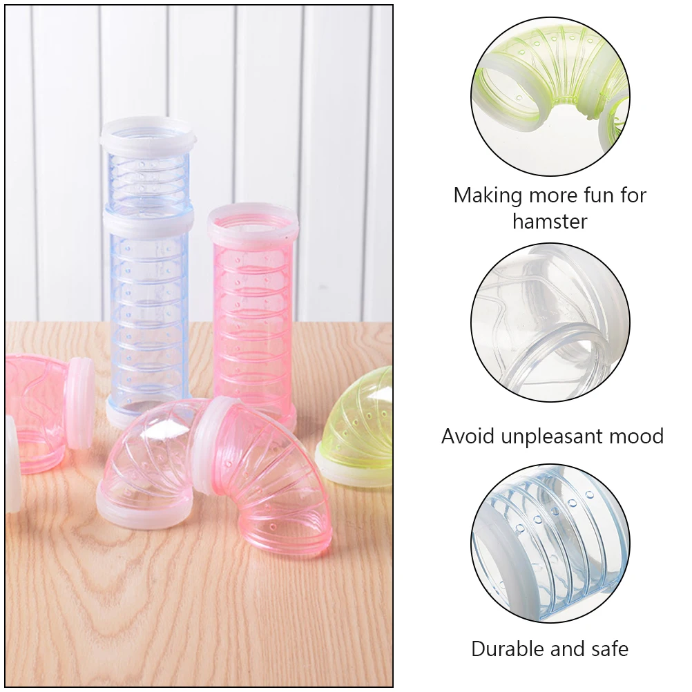 

4 Pcs Maze Pipeline Foraging Assorted Hamster Pet Tunnel s Plaything Running Travel