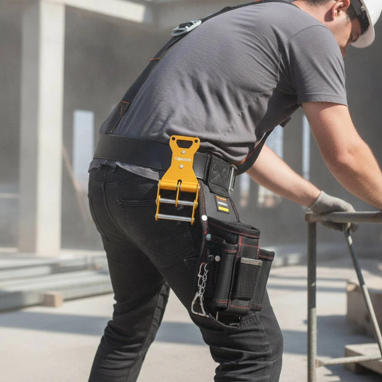 Tool Bag Chain Buckle Anti-Loosening Quick-Hang Tool Buckle Hardware Long-Lasting Efficient for Electricians, Jobsite