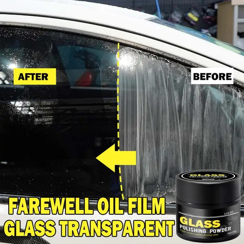 Glass Polishing Compound Powder Detergent Glasses Scratch Remover Window Cleaner Car Glass Cleaning Powder Safe Windshield