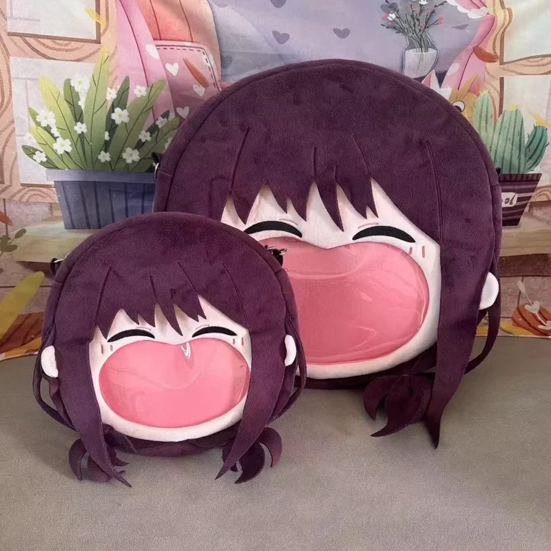 

Anime Cosplay GIRLS BAND CRY Plush NINA ISERI Transparent Zipper Big Mouth Cartoon Backpack Messenger Shoulder Bag Gifts