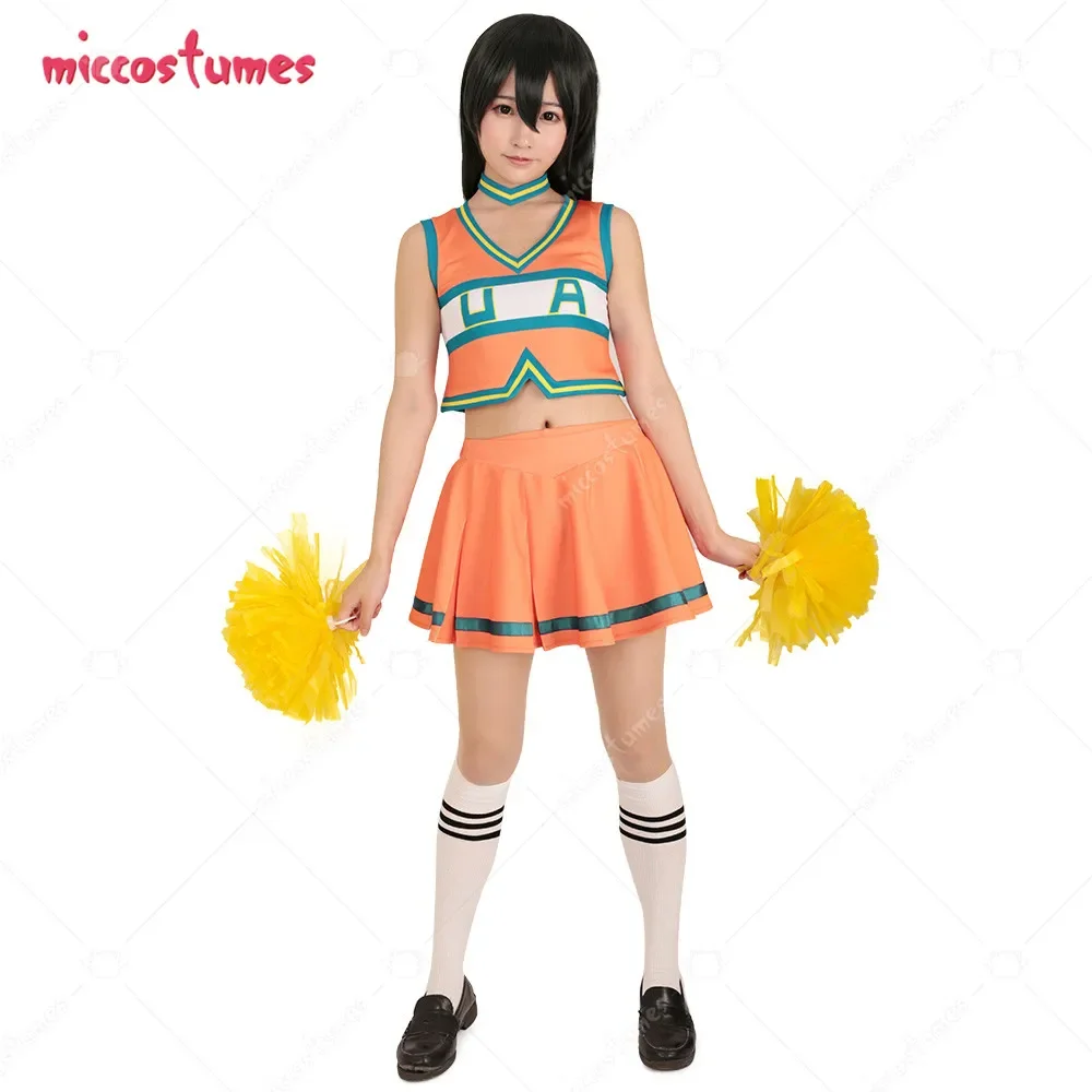Women's Cheerleader Uniform SchoolWomen Cosplay Uniform Cosplay Costume  Dress+Cheerleading Poms image 5