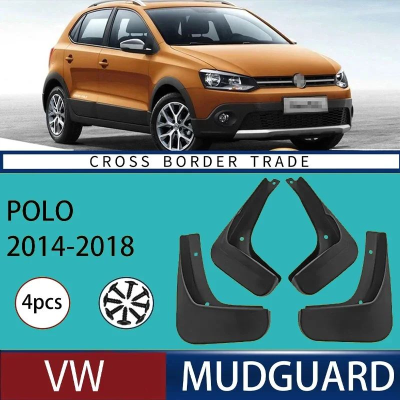 

Automotive Tire Mudguard Waterproof Splash Proof 4pcs Accessories For VW POLO 2014-2018 2015 2016 2017