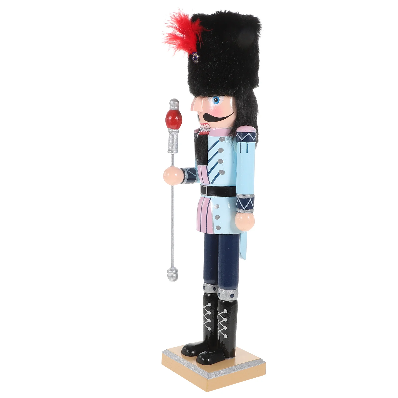 

Hand Painted Wood Nutcracker Soldier Festival Ornament Classic Holiday Decoration for Home Office Desktop Party