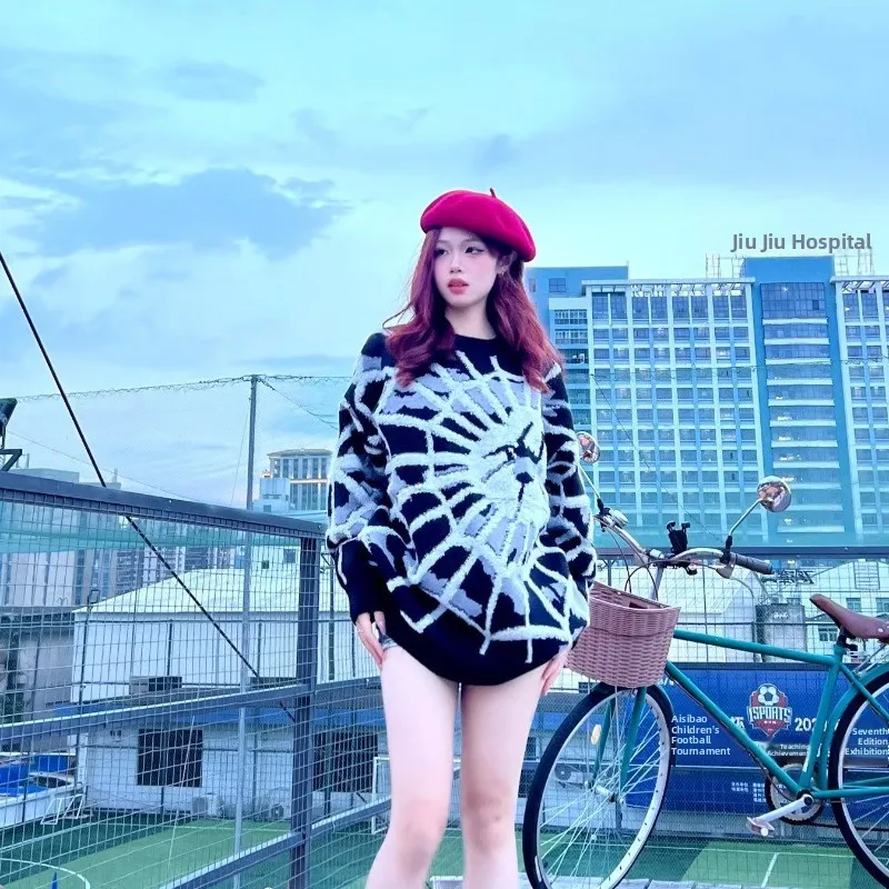 

Мужской свитер больших размеров в полоску, свободный трикотаж, осень-зима, большой бренд Гонконга, бейсбольный воротник, длинная термоодежда све