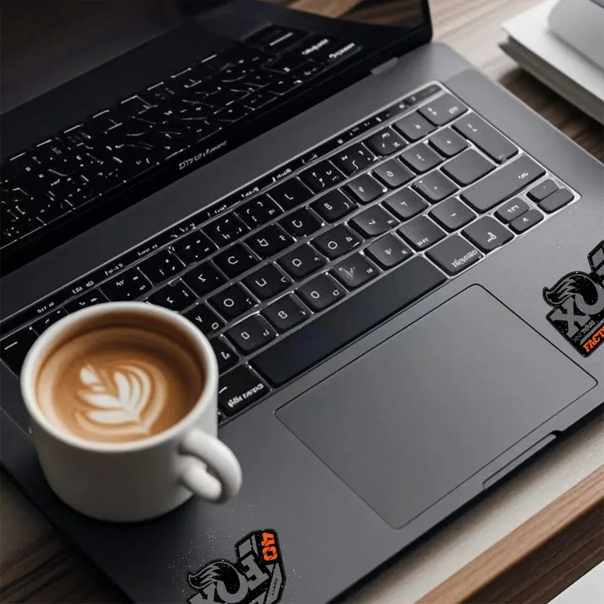 9 قطع من ملصقات Fox 40 للدراجة والسيارة - ملصقات من الفينيل غير اللامع مع شعار Fox الأيقوني (قواطع شوكة الدراجة غير المنتظمة) للجبال،