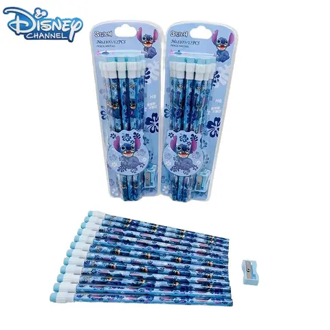 12 st Stitch Lilo & Stitch söta tecknade HB-pennor, 12 pennor och 1 pennrulle för brevpapper, skrivande och teckning 8 best sales stygnpennor - №3
