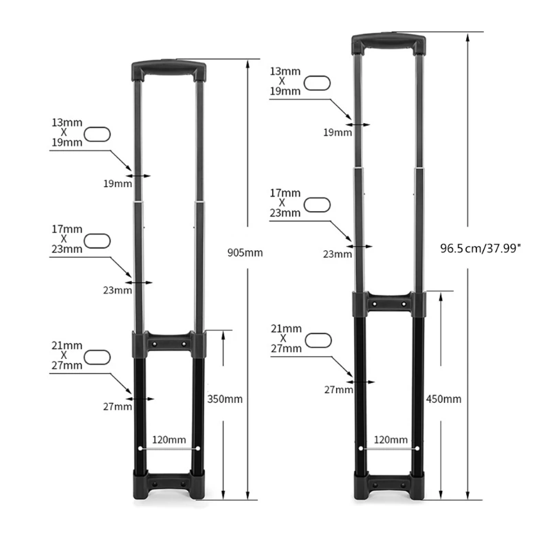 Quality Metal Handle Suitcase Telescopic Handle Luggage Haldles DIY Replacement Perfect for Traveler and Professionals