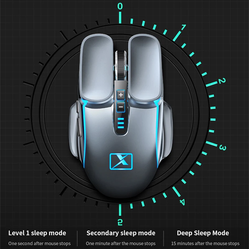 2023 M215 Wireless Mouse Gaming Gamer RGB USB Smart Stay Rechargeable Four DPI 2.4G Mute Silent Mice with 600mah for Laptop PC