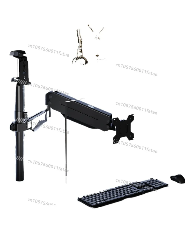 Monitor Stand Inverted Bookcase Clip-on Lifting Rotating Robotic Arm Ceiling Dormitory Pressure Suspension Height Enhancement