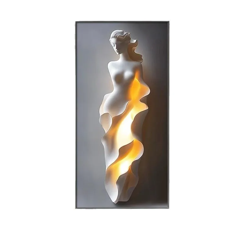 entrance entrance decoration simple abstract corridor aisle hanging paintings advanced relief wall lamp painting