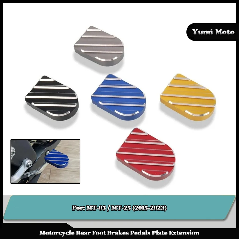 

Motorcycle Accessories CNC Rear Foot Brakes Pedals Levers Step Plate Extension For YAMAHA MT-03 MT-25 2015-2023 MT03 MT25