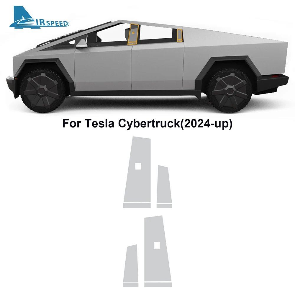 Tpu невидимая Автомобильная Защитная пленка для краски в форме столба прозрачный бюстгальтер PPF комплект для Tesla Cybertruck 2024-Up автомобильные аксессуары против царапин